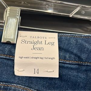 Talbots Straight Leg Jean, new with waist tag.  Missing price tag at purchase.
